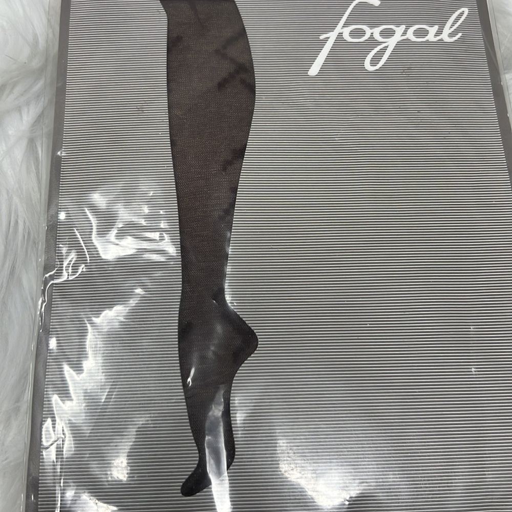 Fogal ORAGE 156 Women’s fancy Pantyhose Crazy raindrops  AMBOISE Size Small